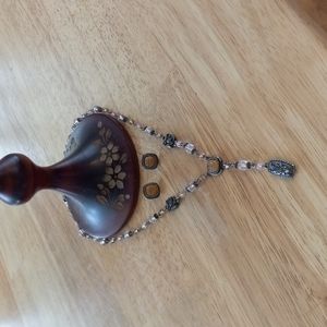 Napier Lotus/Bee Necklace Set